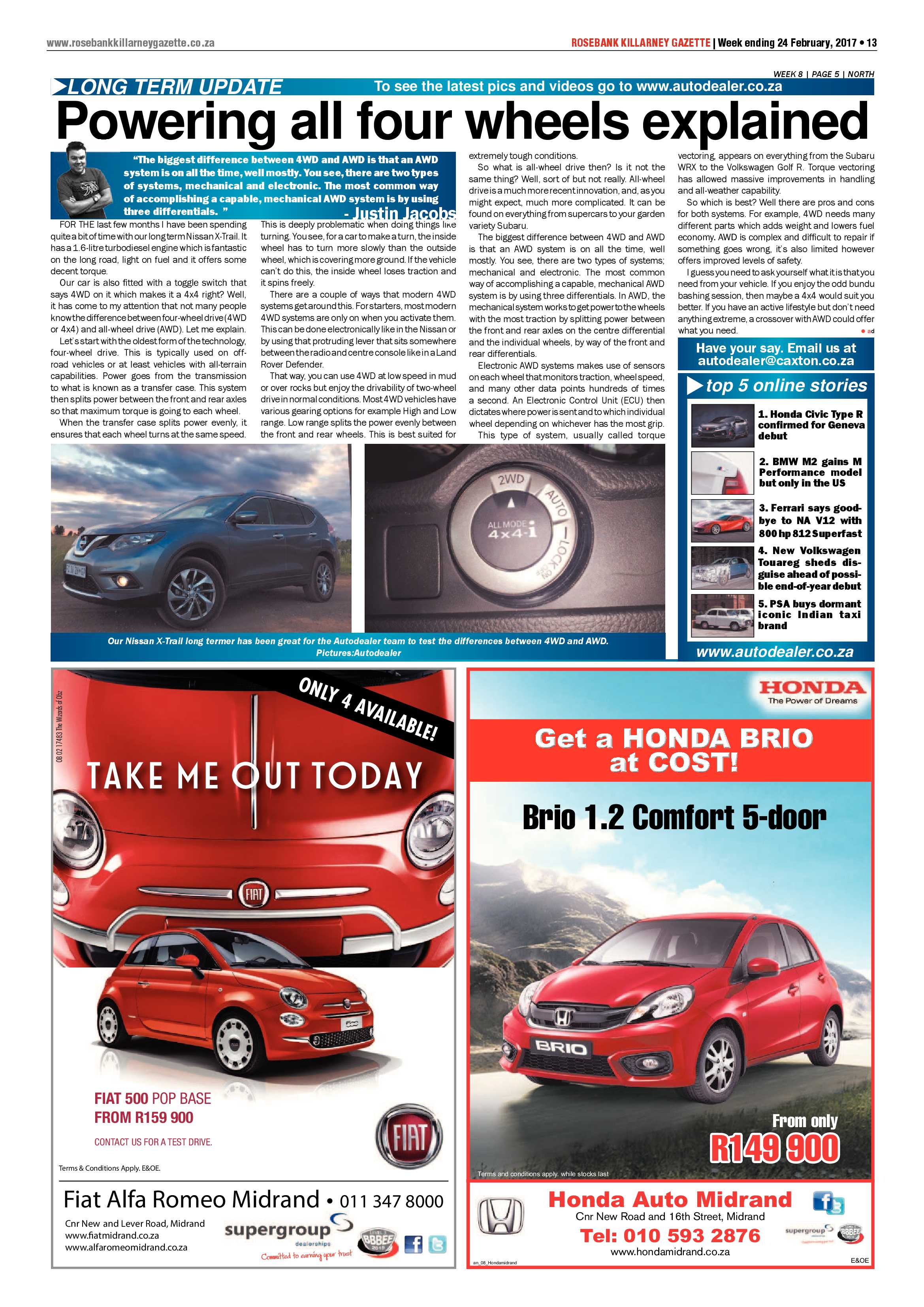 Rosebank Killarney Gazette 24 February 2017 page 13