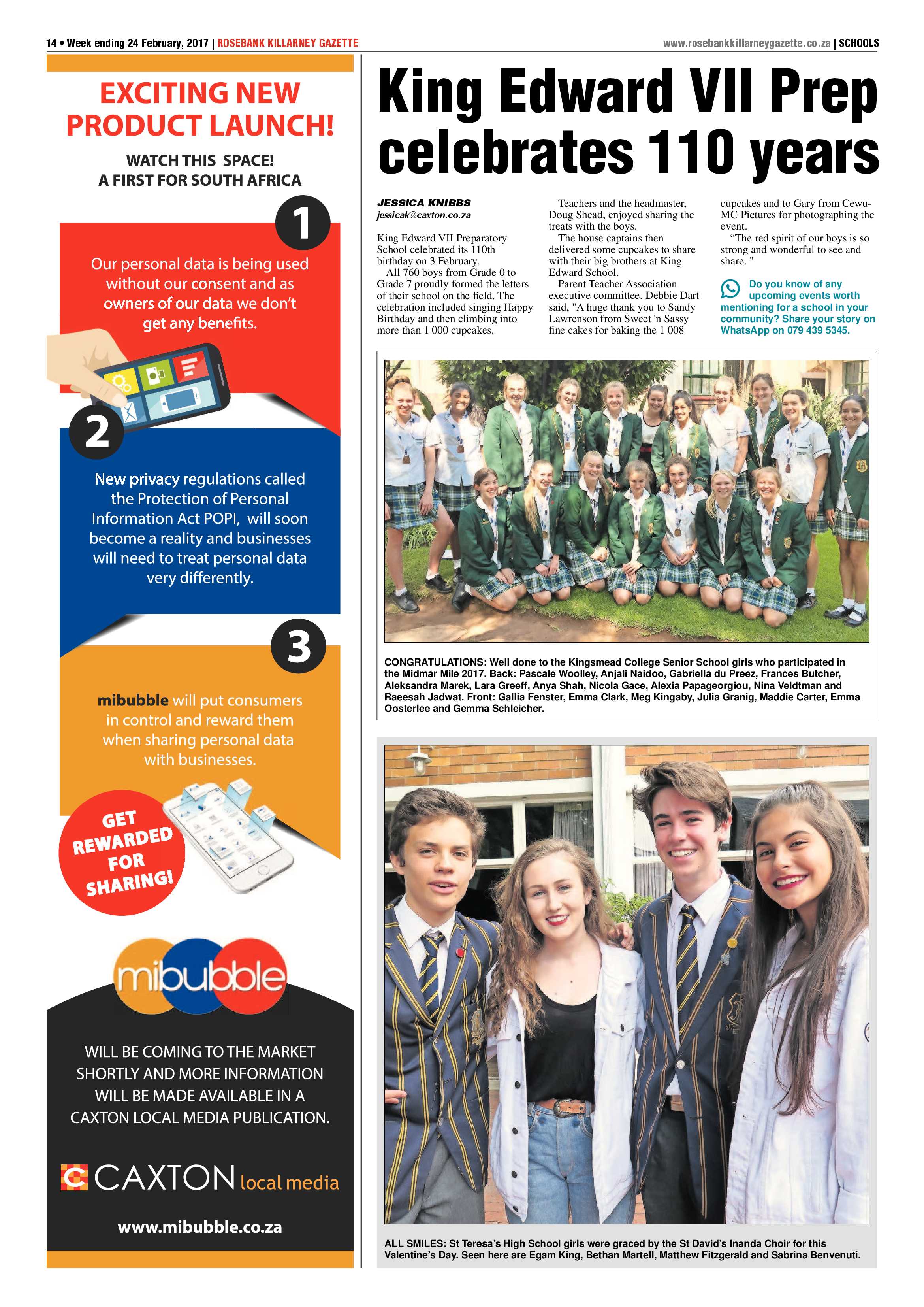 Rosebank Killarney Gazette 24 February 2017 page 14