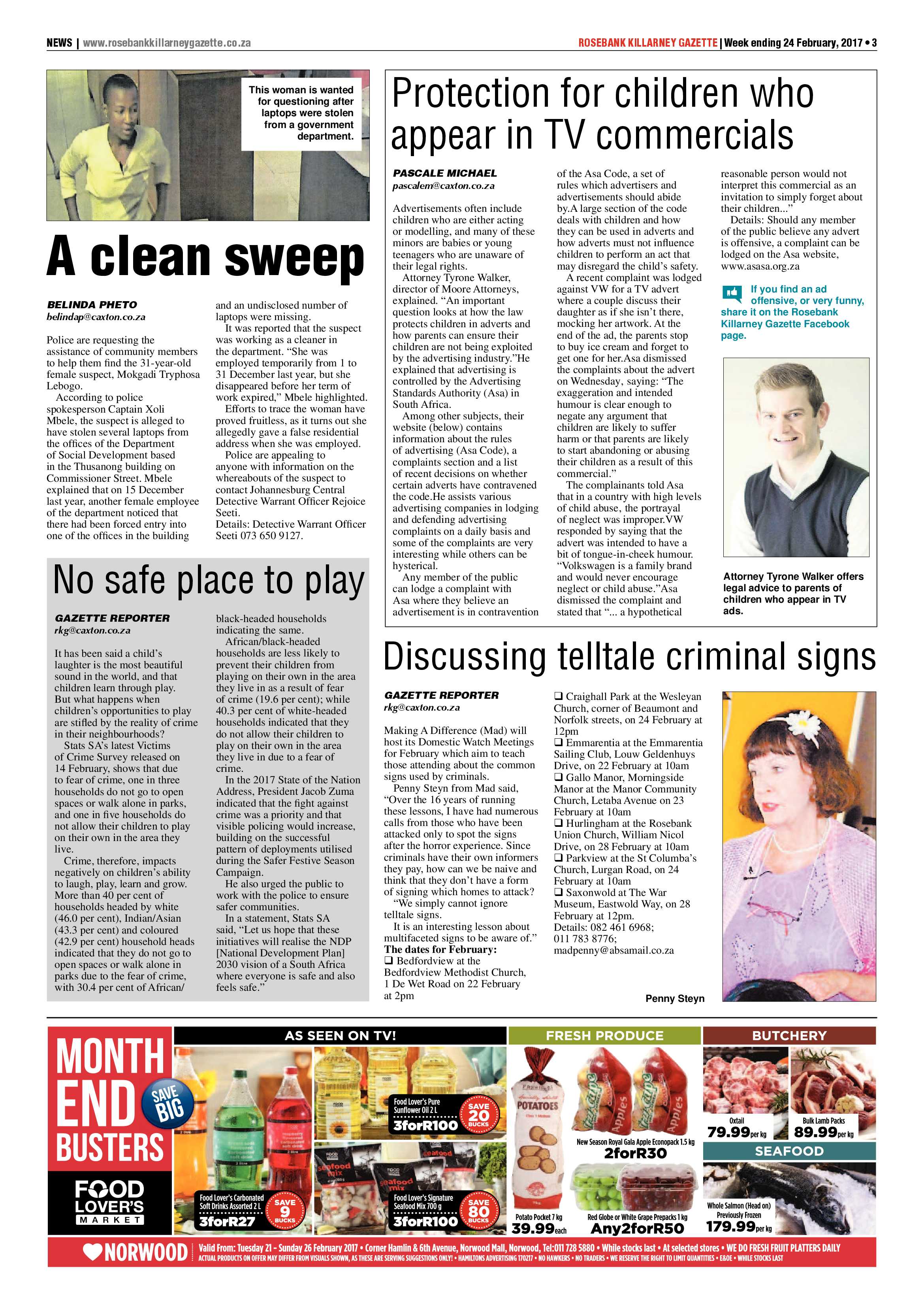 Rosebank Killarney Gazette 24 February 2017 page 3