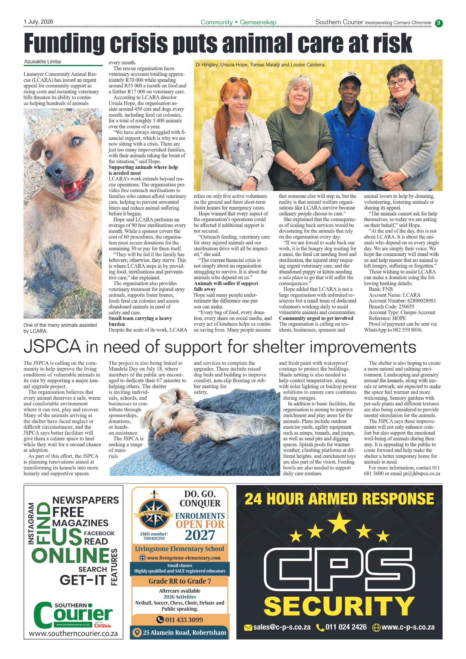 Southern Courier 1 July 2026 page 3