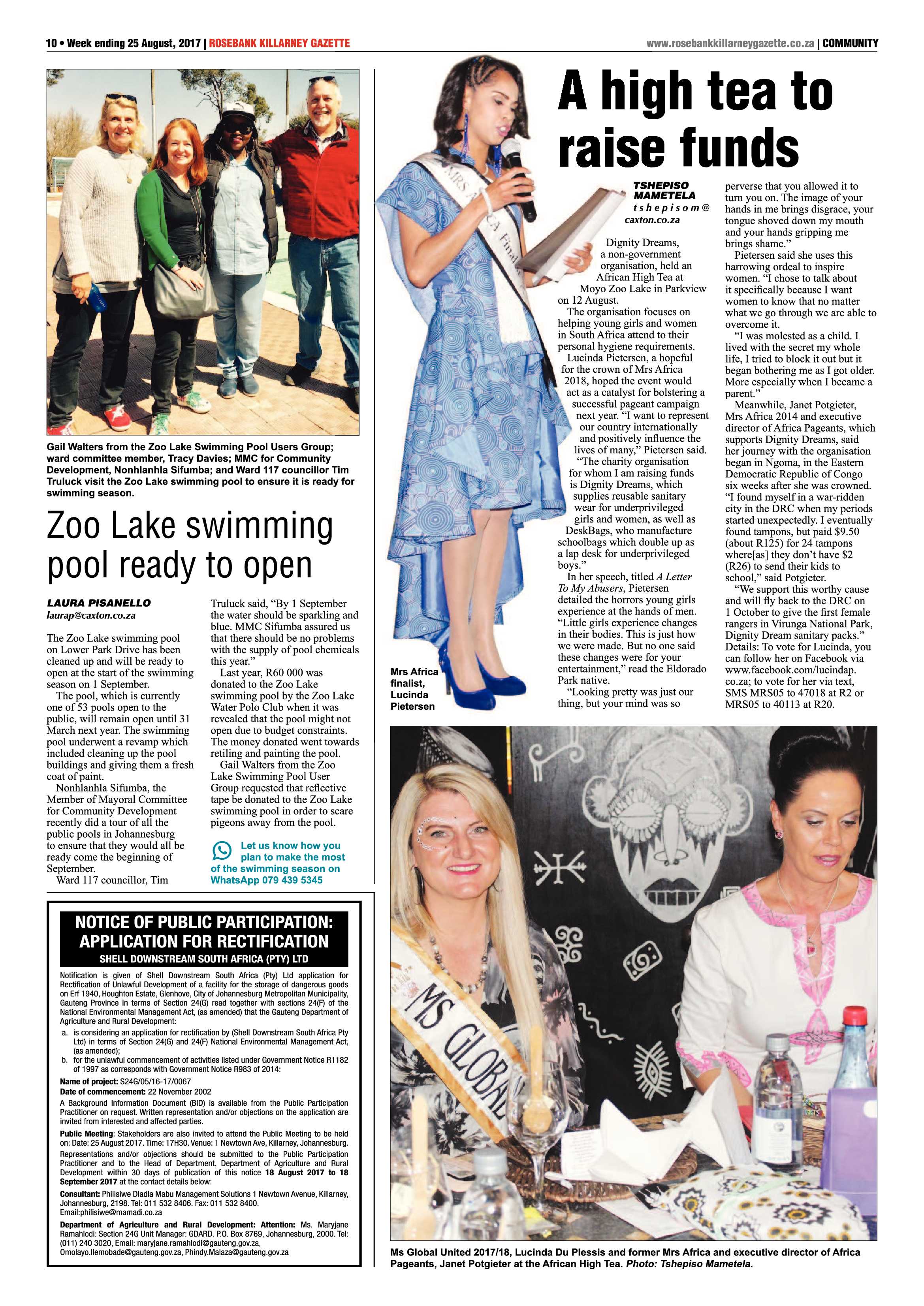 Rosebank Killarney Gazette 25 August 2017 page 10
