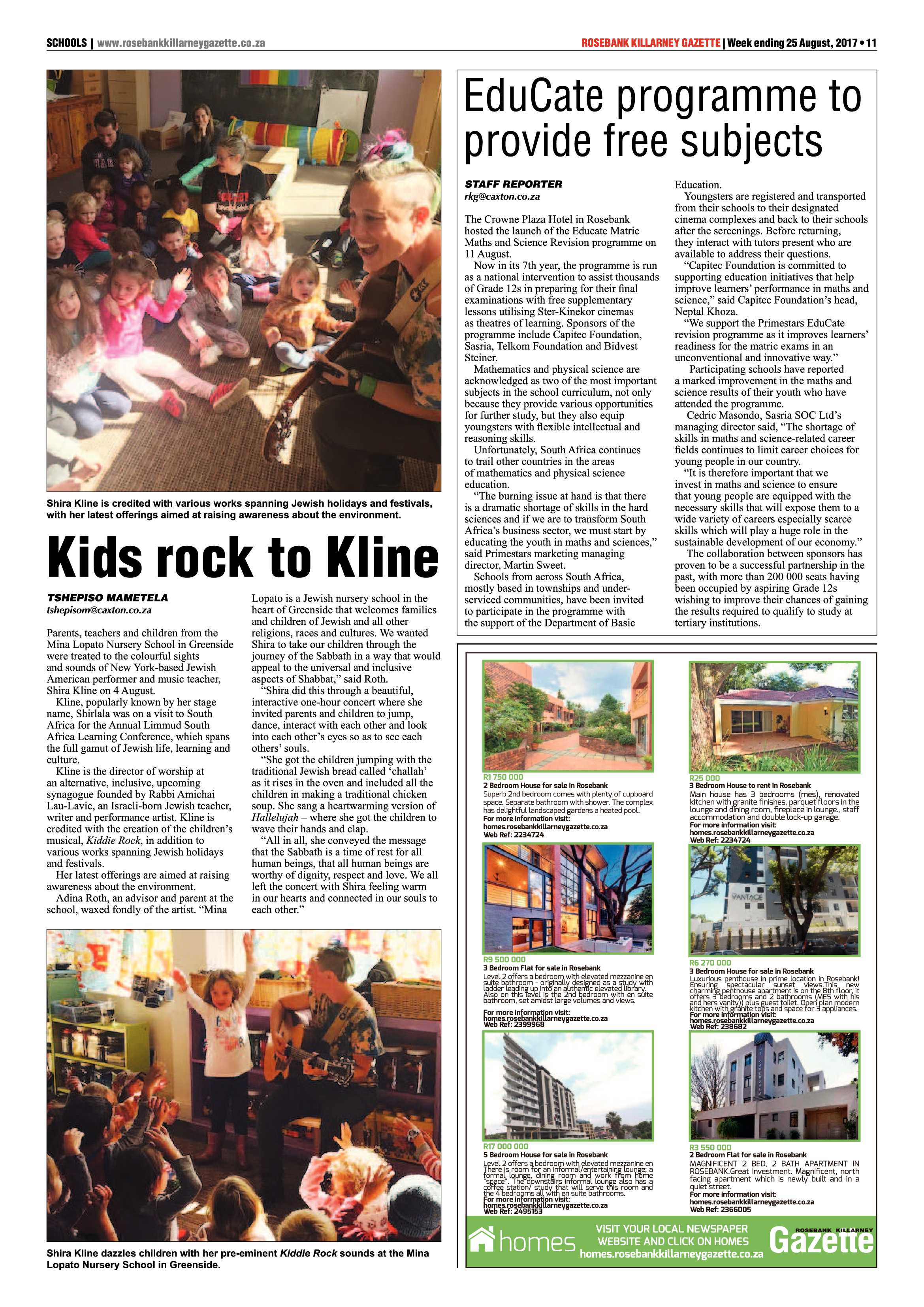 Rosebank Killarney Gazette 25 August 2017 page 11