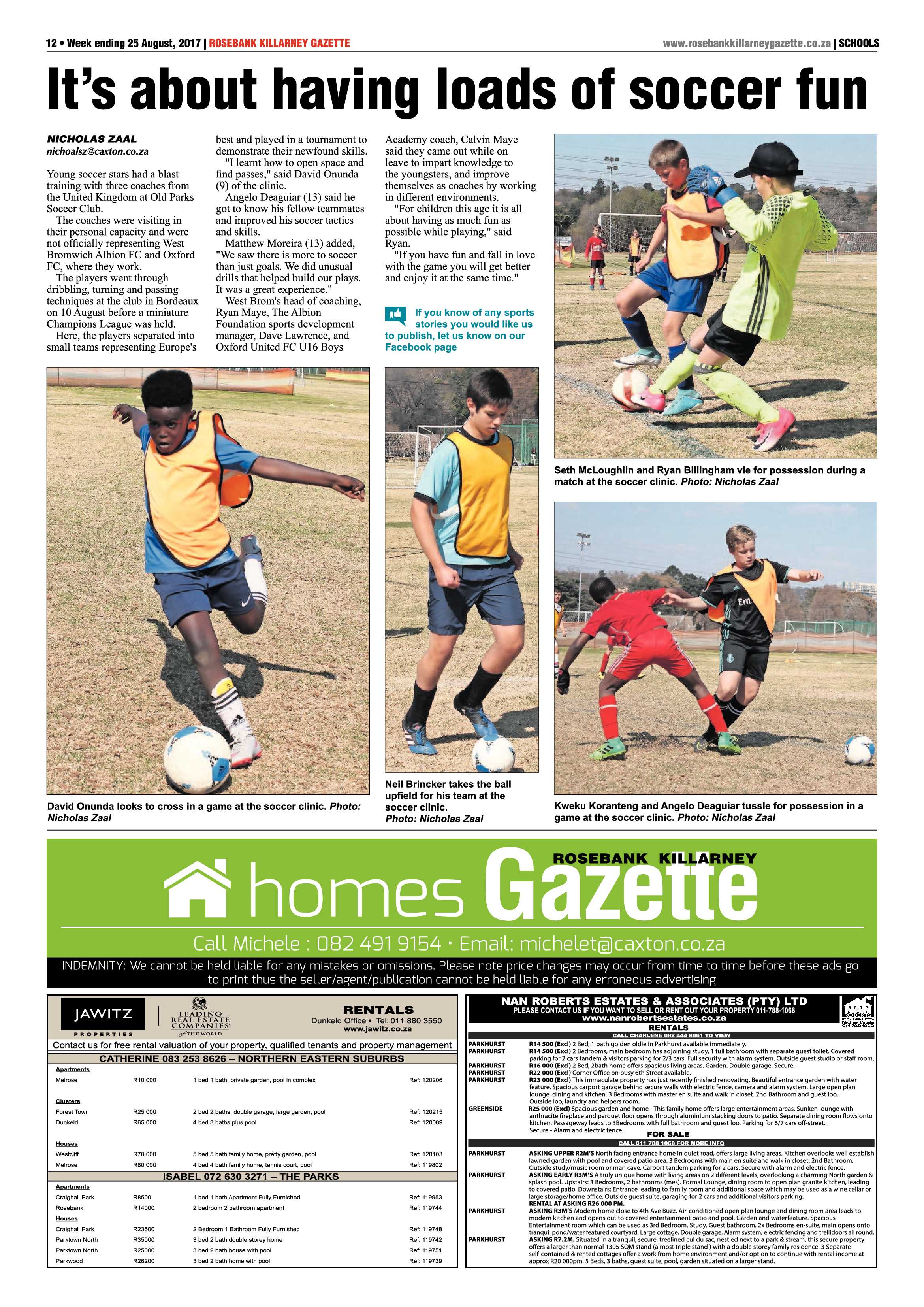 Rosebank Killarney Gazette 25 August 2017 page 12