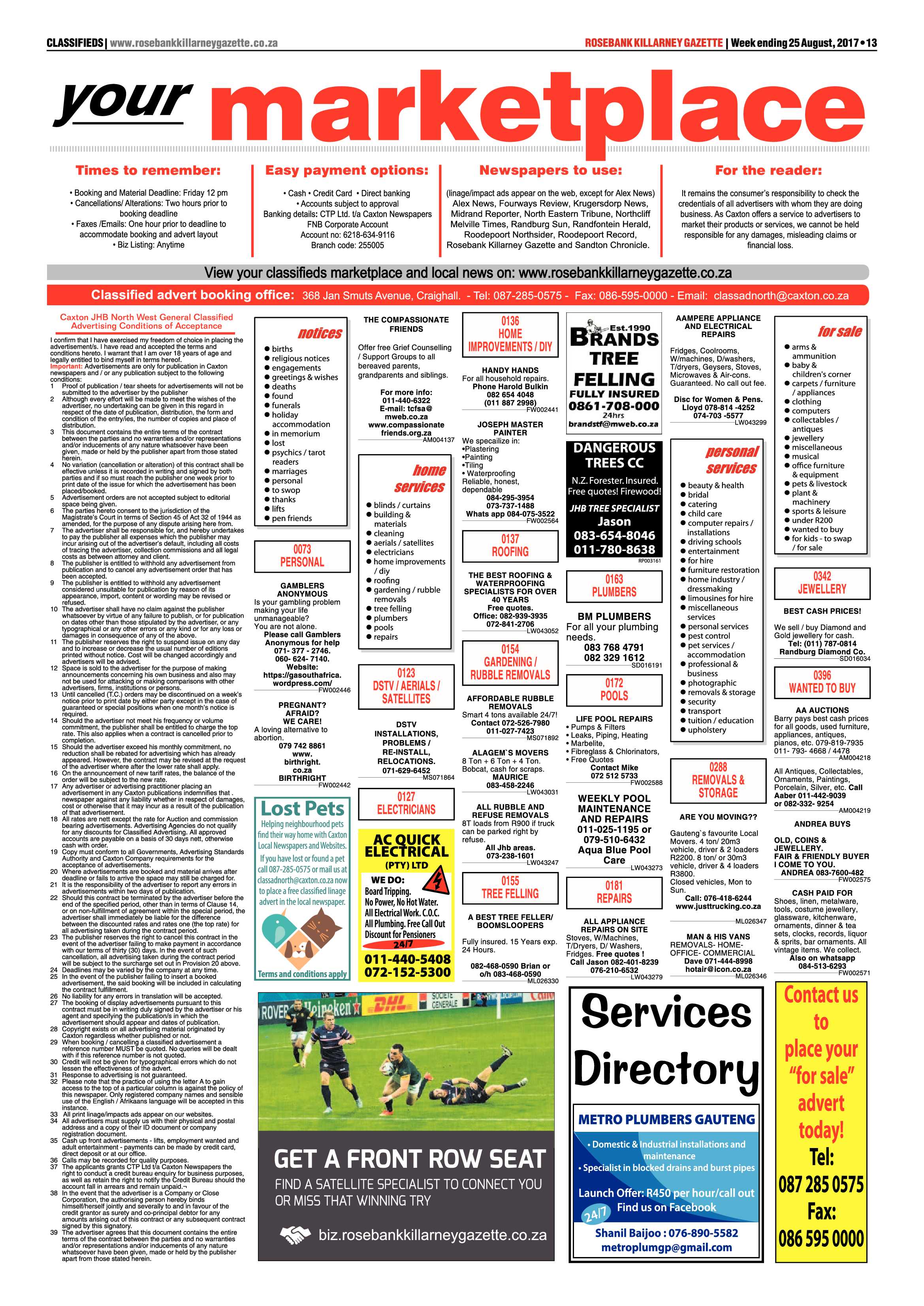 Rosebank Killarney Gazette 25 August 2017 page 13
