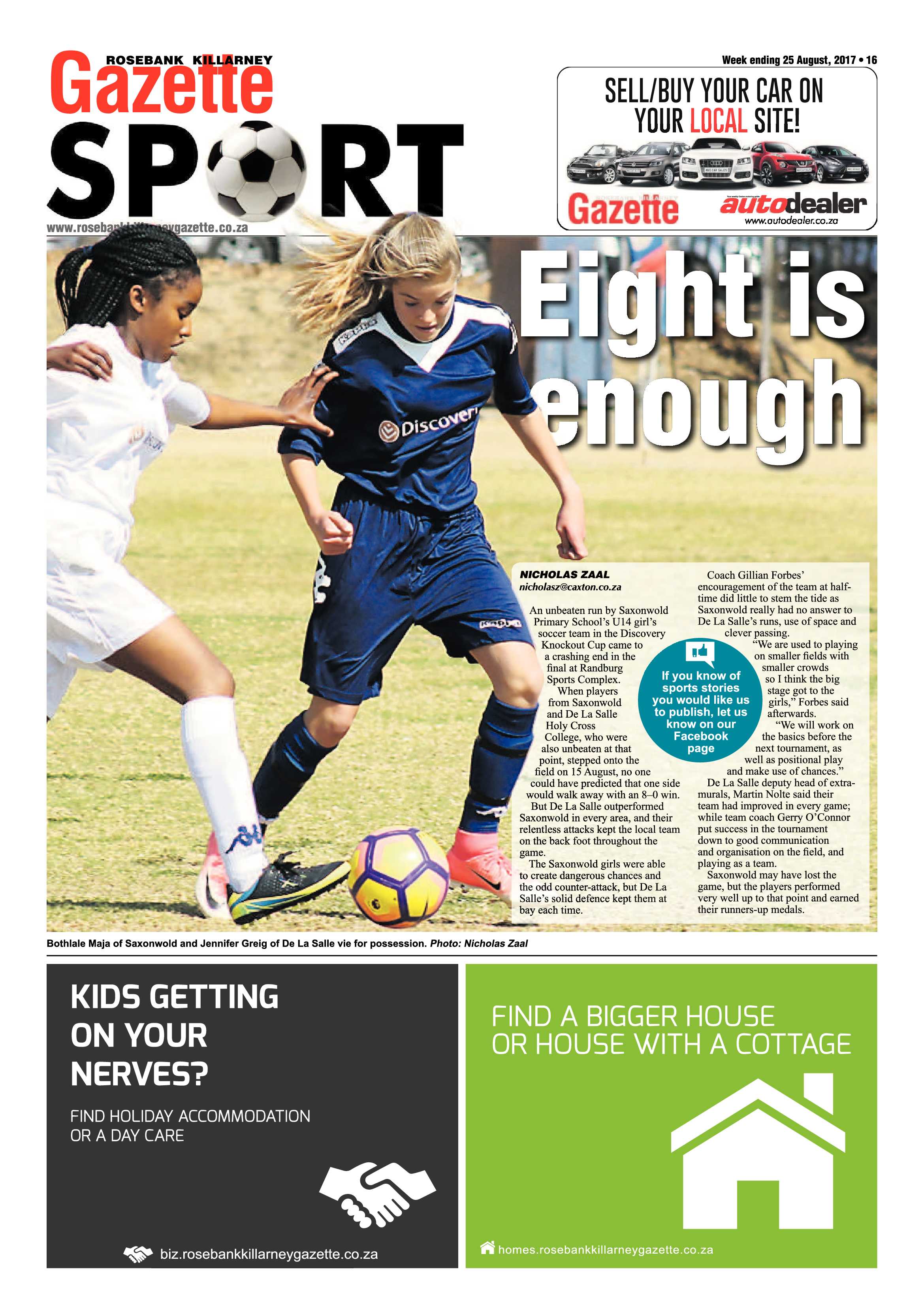 Rosebank Killarney Gazette 25 August 2017 page 16