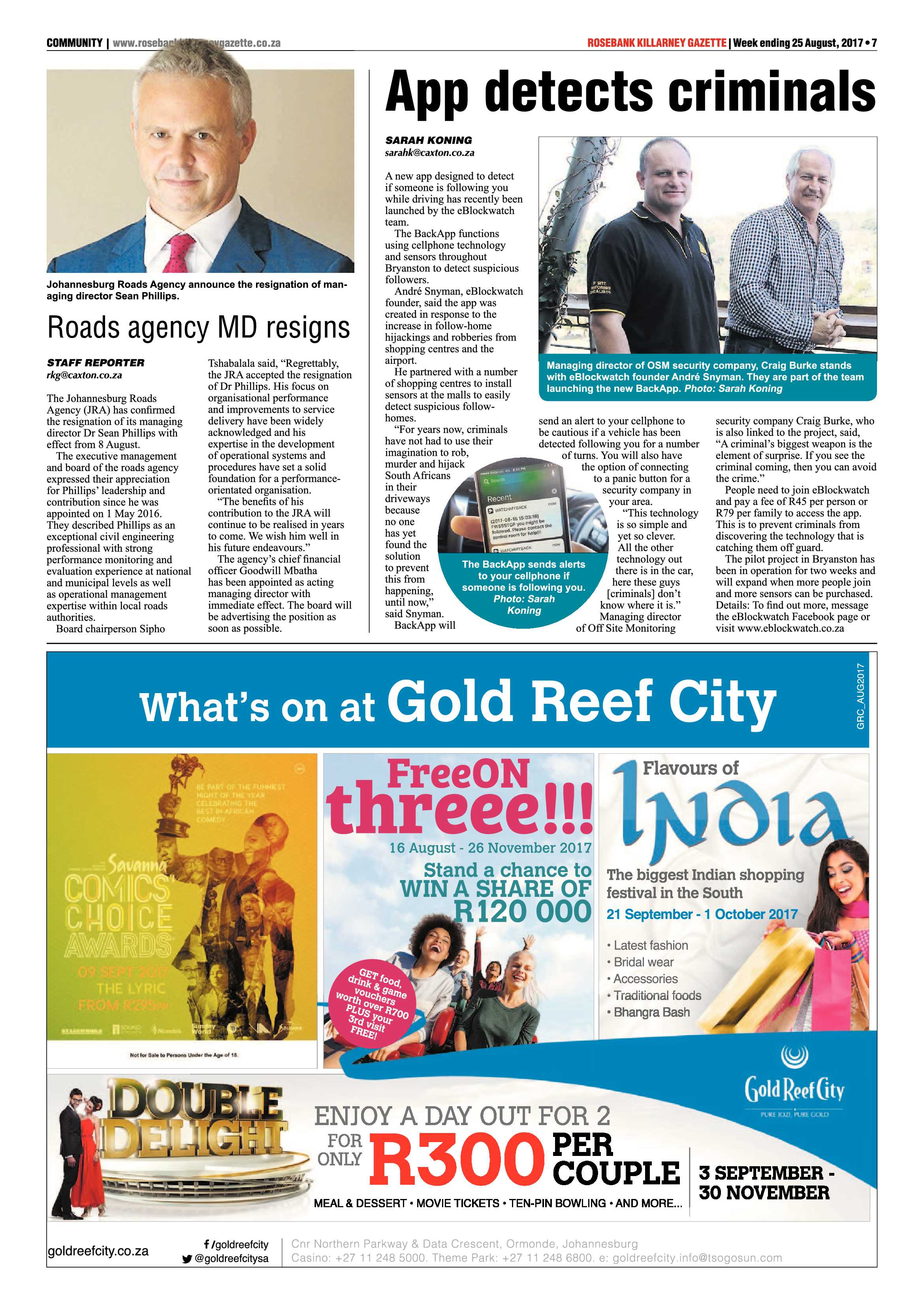 Rosebank Killarney Gazette 25 August 2017 page 7